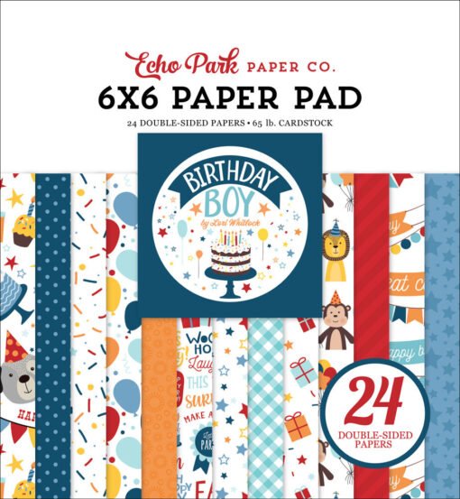 Echo Park Papel de Scrapbooking Birthday Boy 15x15cm