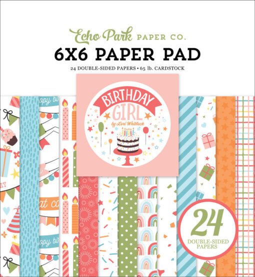 Echo Park Papel de Scrapbooking Birthday Girl 15x15cm