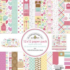 Doodlebug Design Papel de Scrapbooking Made With Love 30x30cm