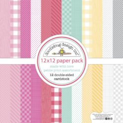 Doodlebug Design Papel de Scrapbooking Made With Love Petite Prints 30x30cm