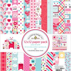 Doodlebug Design Papel de Scrapbooking Lots of Love 30x30cm