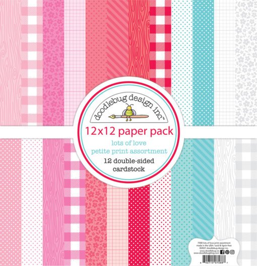 Doodlebug Design Papel de Scrapbooking Lots of Love Petite Prints 30x30cm