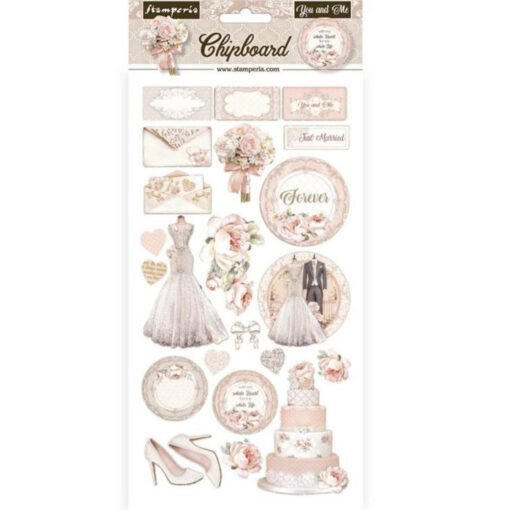 Stamperia Chipboard Adesivo You and Me