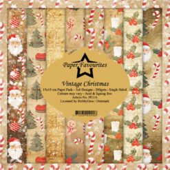 Paper Favourites Papel de Scrapbooking Vintage Christmas 15x15cm