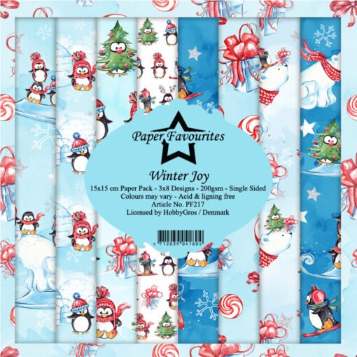 Paper Favourites Papel de Scrapbooking Winter Joy 15x15cm