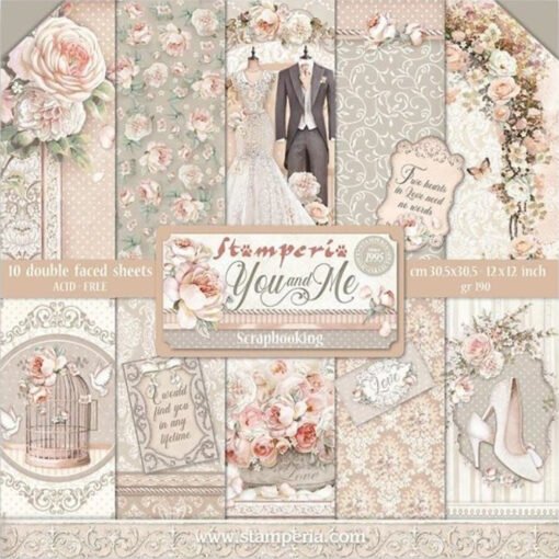 Stamperia Papel de Scrapbooking You and Me 30x30cm