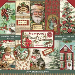 Stamperia Papel de Scrapbooking Classic Christmas 20x20cm