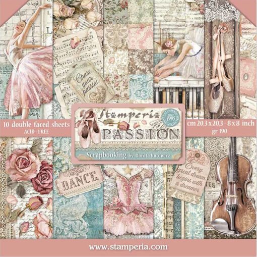 Stamperia Papel de Scrapbooking Passion 20x20cm