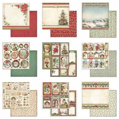 Stamperia Papel de Scrapbooking Classic Christmas 15x15cm