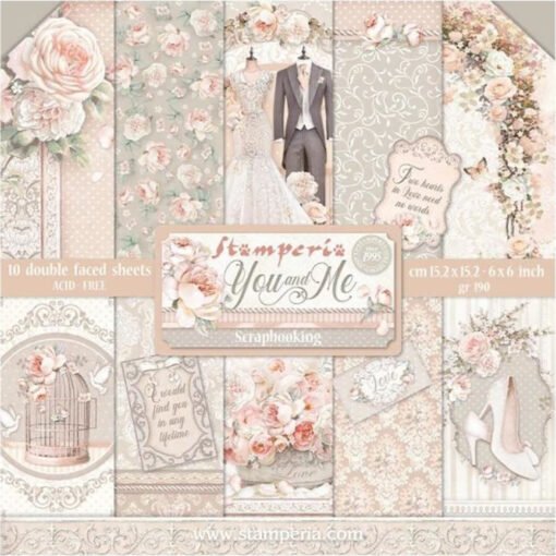 Stamperia Papel de Scrapbooking You and Me 15x15cm