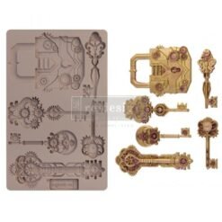 Re-Design Molde de Silicone Mechanical Lock & Keys