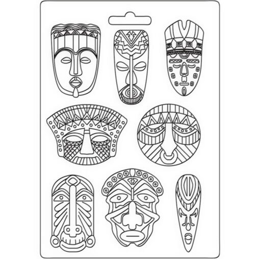 Stamperia Molde A4 Savana Tribal Masks