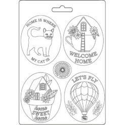 Stamperia Molde A5 Create Happiness Welcome Home Plates