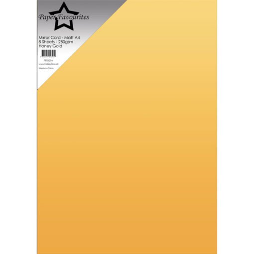 Paper Favourites Cartolinas Metalizadas Mate A4 - Ouro Mel