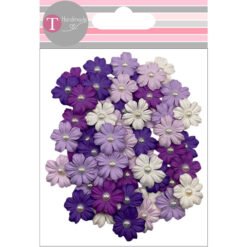 Flores de Papel Tons Lilás – 55 pcs
