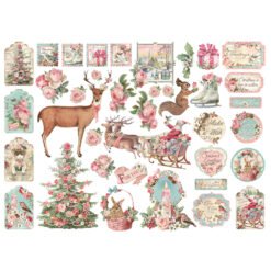 Stamperia Die Cuts Pink Christmas