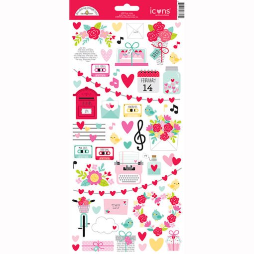 Doodlebug Design Stickers Love Notes