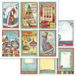 Stamperia Folha de Papel de Scrapbooking Christmas Cards