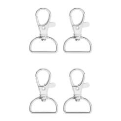 Mosquetões de Metal Prata - 4 pcs