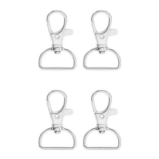 Mosquetões de Metal Prata - 4 pcs