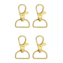Mosquetões de Metal Ouro - 4 pcs