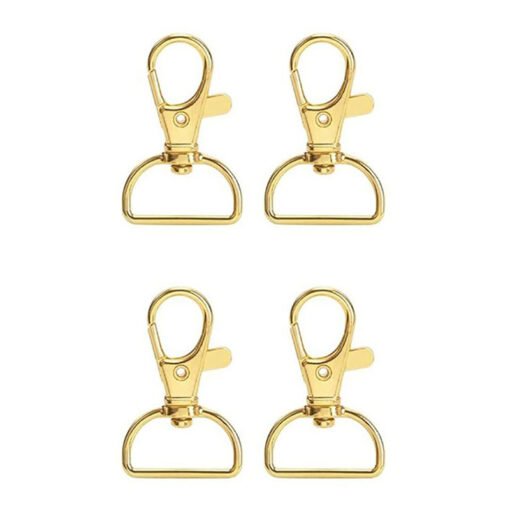 Mosquetões de Metal Ouro - 4 pcs