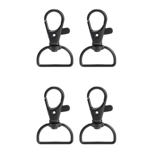 Mosquetões de Metal Preto - 4 pcs