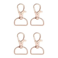 Mosquetões de Metal Ouro Rosa - 4 pcs