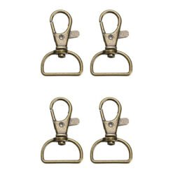 Mosquetões de Metal Bronze - 4 pcs