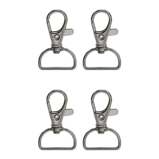 Mosquetões de Metal Cinza - 4 pcs