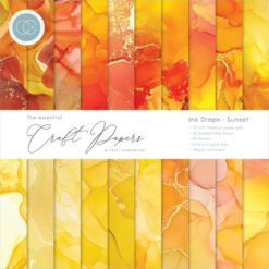 Craft Consortium Papel de Scrapbooking Ink Drops Sunset 30x30cm