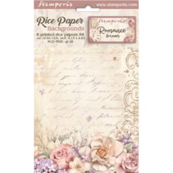 Stamperia Kit 8 Papeis Arroz A6 Romance Forever - Backgrounds