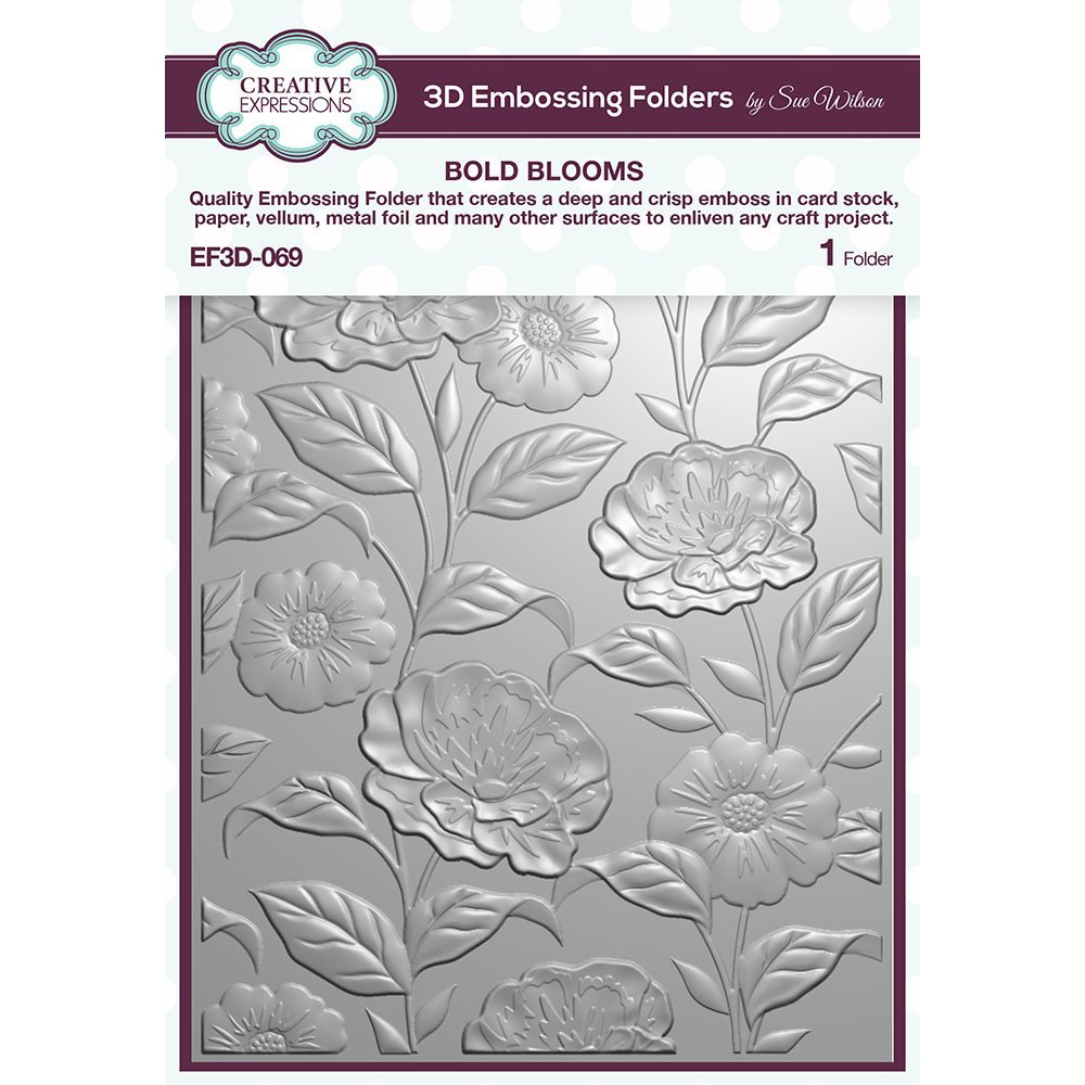 Placa de Textura e Embossing 3D Bold Blooms