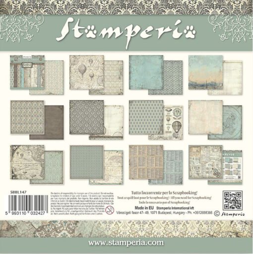 Stamperia Papel de Scrapbooking Voyages Fantastiques Backgrounds 30x30cm