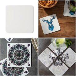 Cricut Bases para Copos Brancas - Quadradas