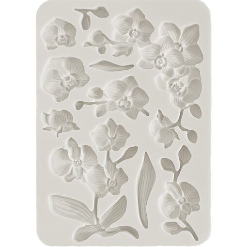 Stamperia Molde de Silicone A5 Orchids and Cats – Orchids