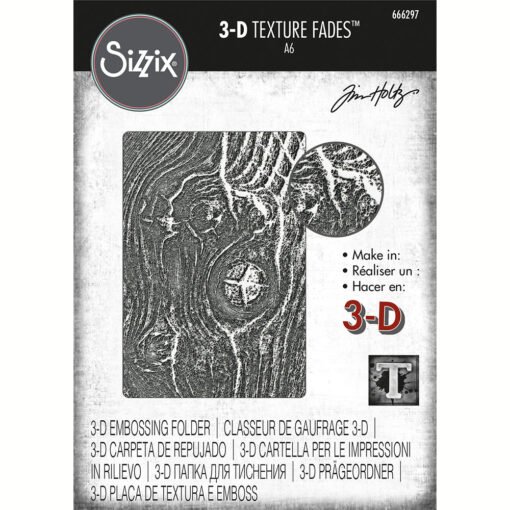 Sizzix Placa de Embossing 3D Woodgrain