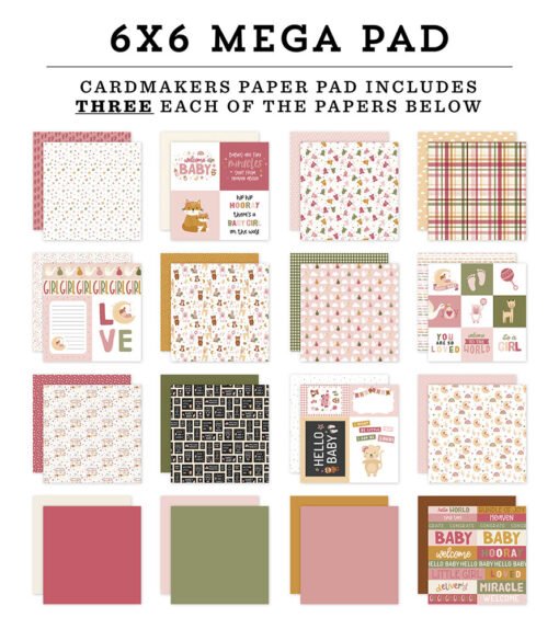 Echo Park Papel de Scrapbooking Mega Special Delivery Baby Girl