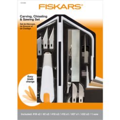 Fiskars Kit de Precisão para Esculpir, Cinzelar e Serrar