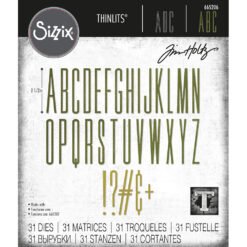 Sizzix Cortante Thinlits by Tim Holtz - Alphanumeric Stretch Upper