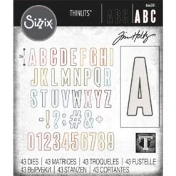 Sizzix Cortante Thinlits by Tim Holtz - Alphanumeric Bulletin