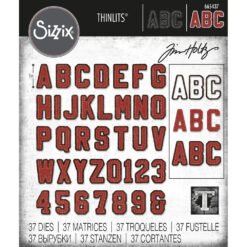 Sizzix Cortante Thinlits by Tim Holtz - Alphanumeric Varsity