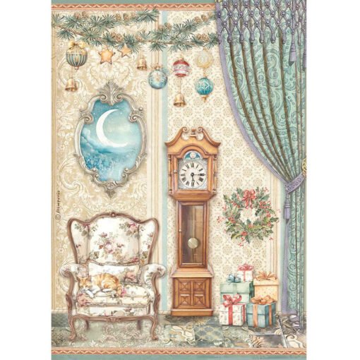 Stamperia Papel Arroz A4 The Nutcracker – Pendulum Clock and Chair