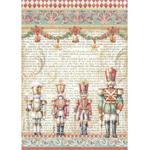 Stamperia Papel Arroz A4 The Nutcracker – Soldiers