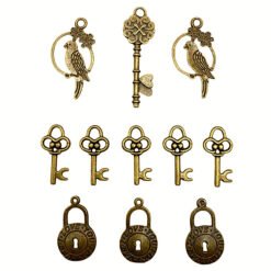 Sortido de Pingentes de Metal Bronze - 11 pcs