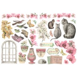 Stamperia Ephemera Adesivo Orchids and Cats