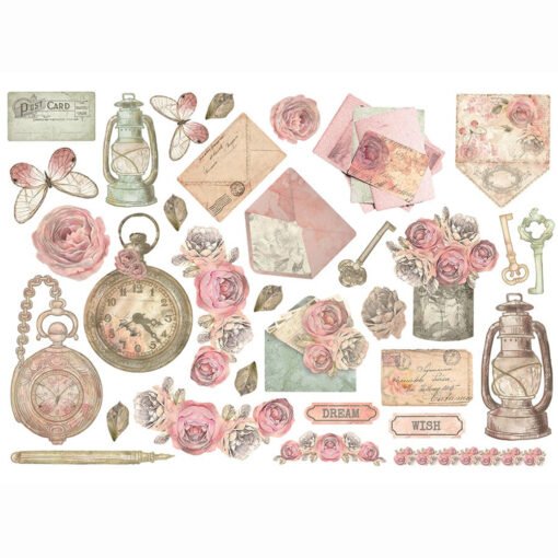 Stamperia Ephemera Adesivo Shabby Rose