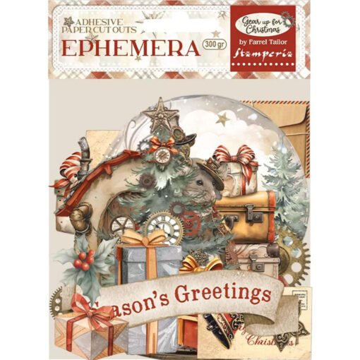 Stamperia Ephemera Adesivo Gear up for Christmas