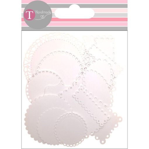 Die Cuts Border Tags Brancas – 16 pcs