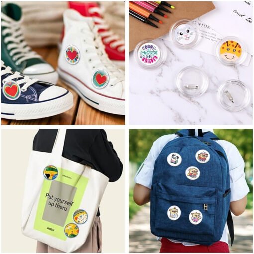 Botões Transparentes / Crachás - 10 pcs